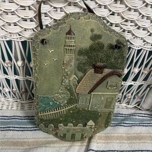 Rustic Lighthouse Wall Art Decor 12 long by 8 inch wide. Plaster
